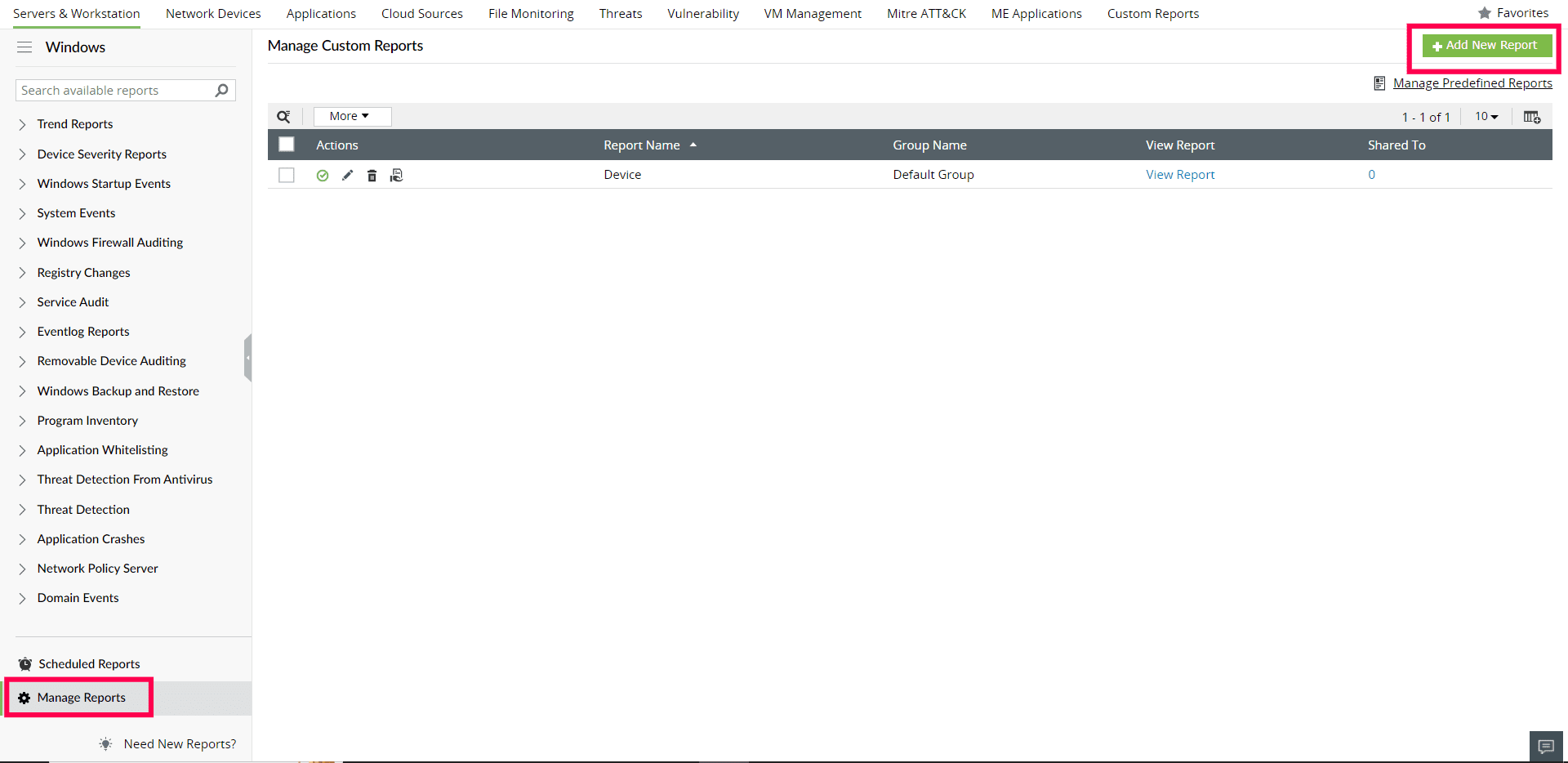 Create custom reports