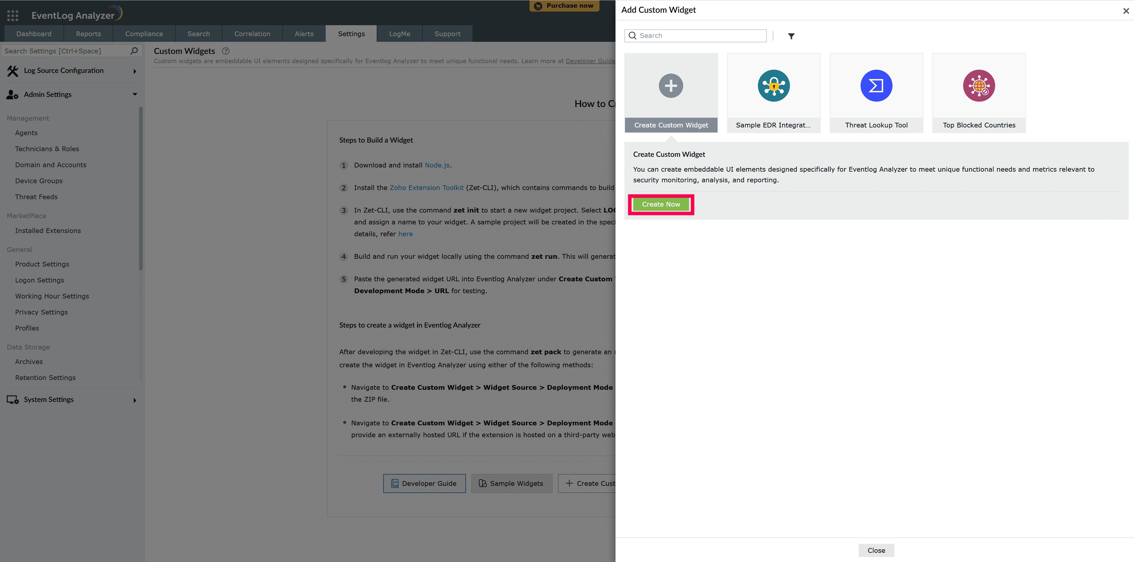 Create a New Widget
